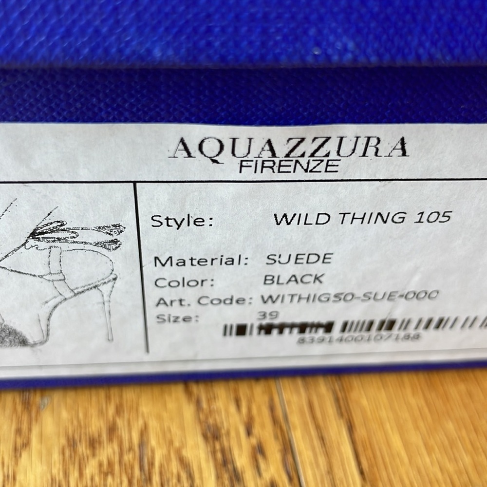 Aquazzura sandals Wild thing 105 sued black. Size 39 new - Picture 9 of 11